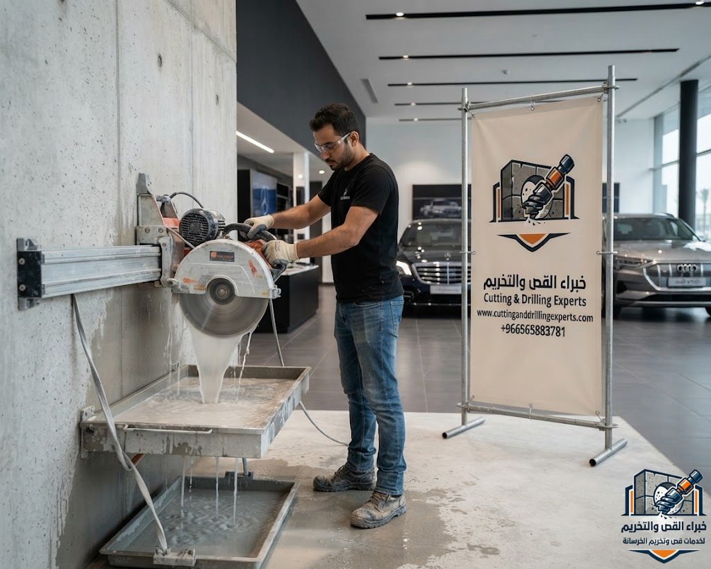 قص الجدران والأسقف والأرضيات الخرسانية في حي البوادي جدة باستخدام أحدث تقنيات القص الماسي بدون تكسير